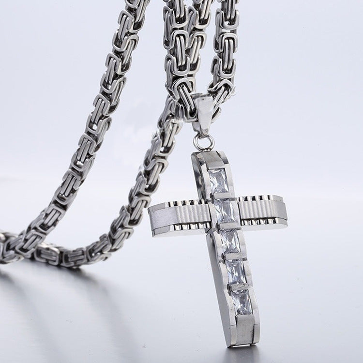 GraveBreaker Curved Cross Necklace