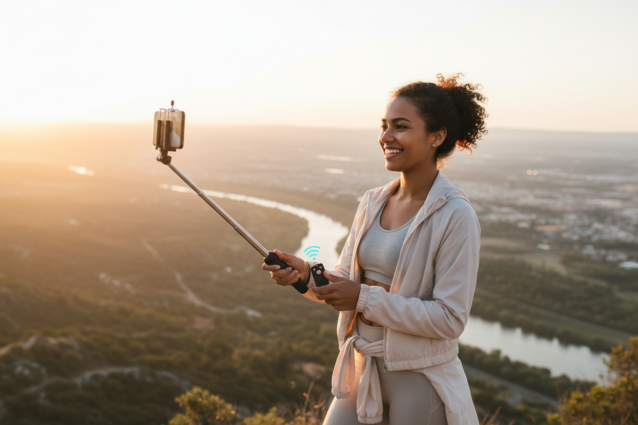 Selfie Stick Tripod With Bluetooth Remote For IPhone And Android Phones