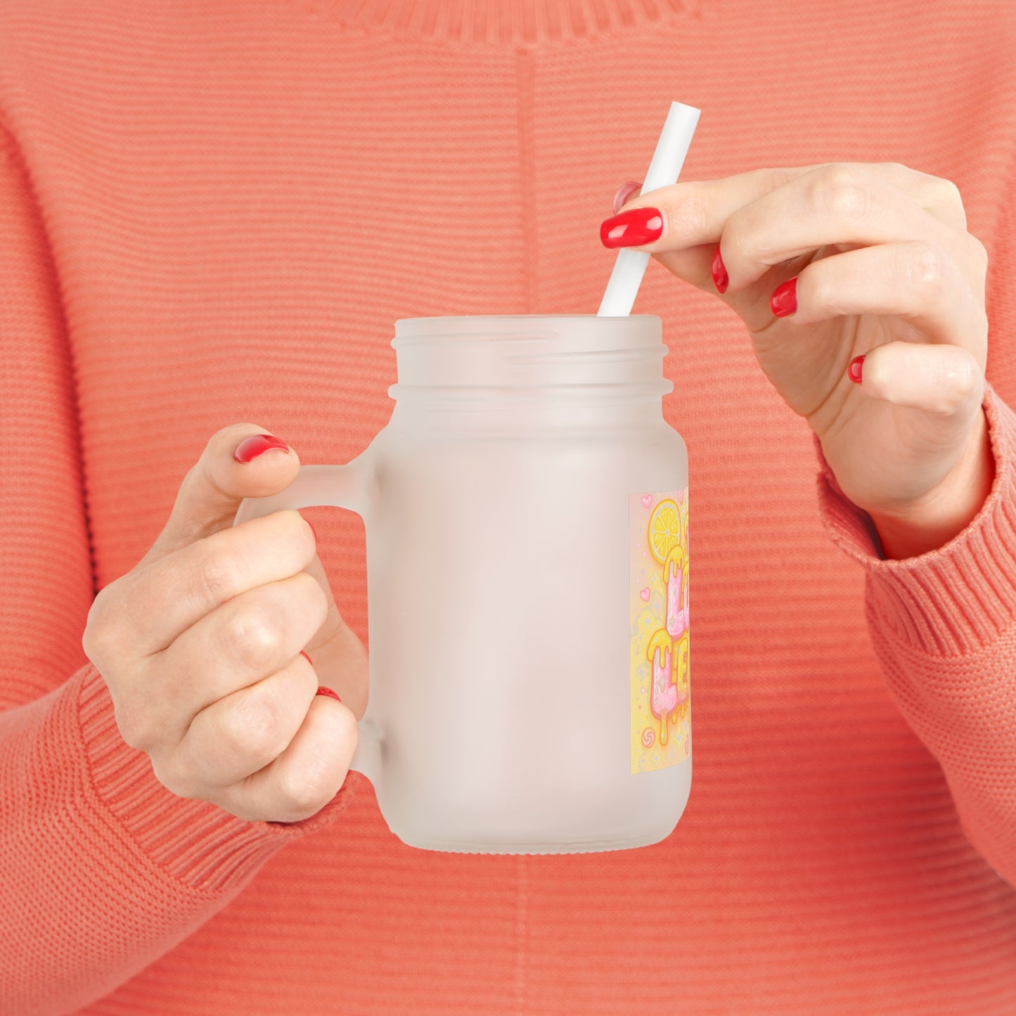 The Lucky Lemon Mason Jar W/ Lid & Straw