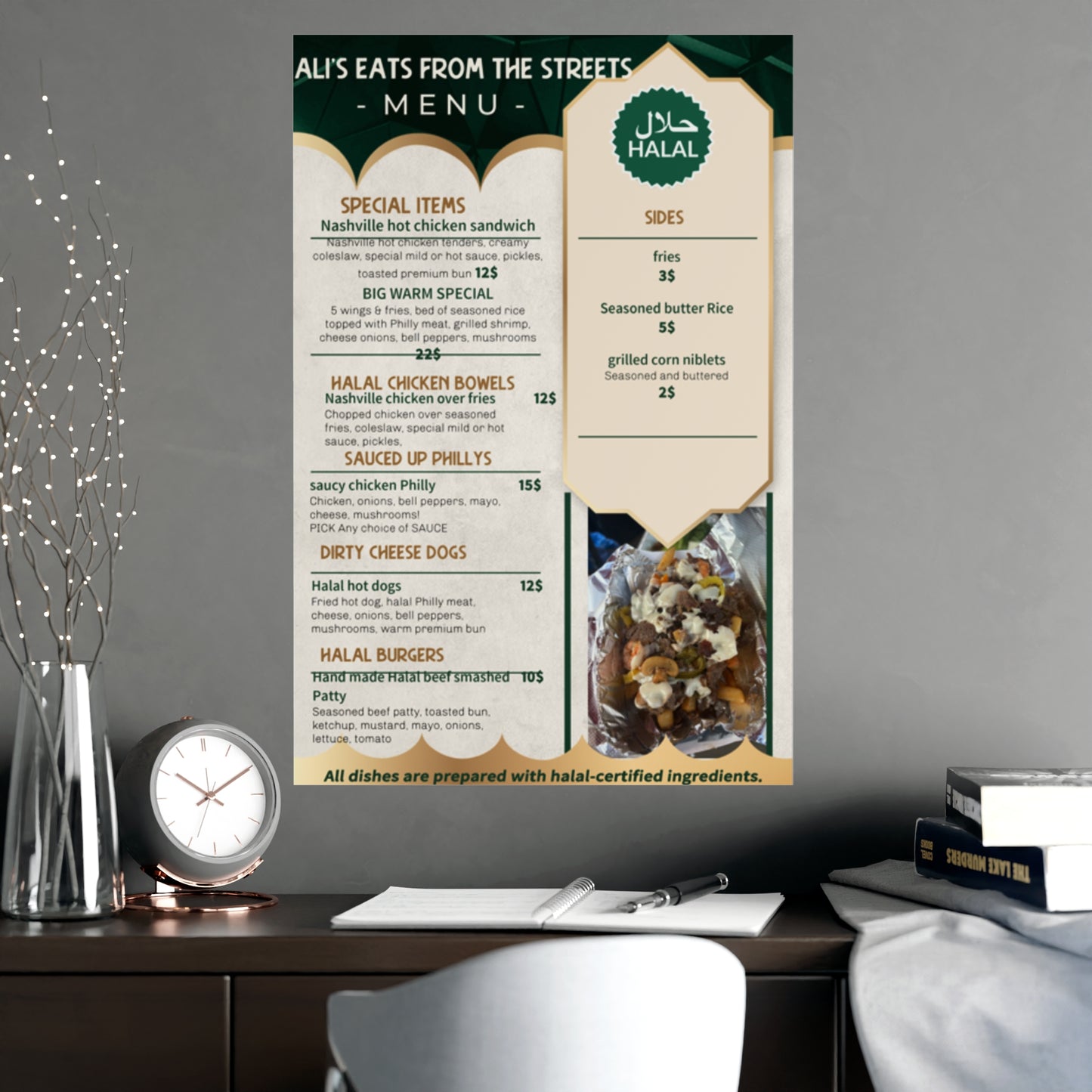 Ali's Eats From the Streets- Menu Poster 1