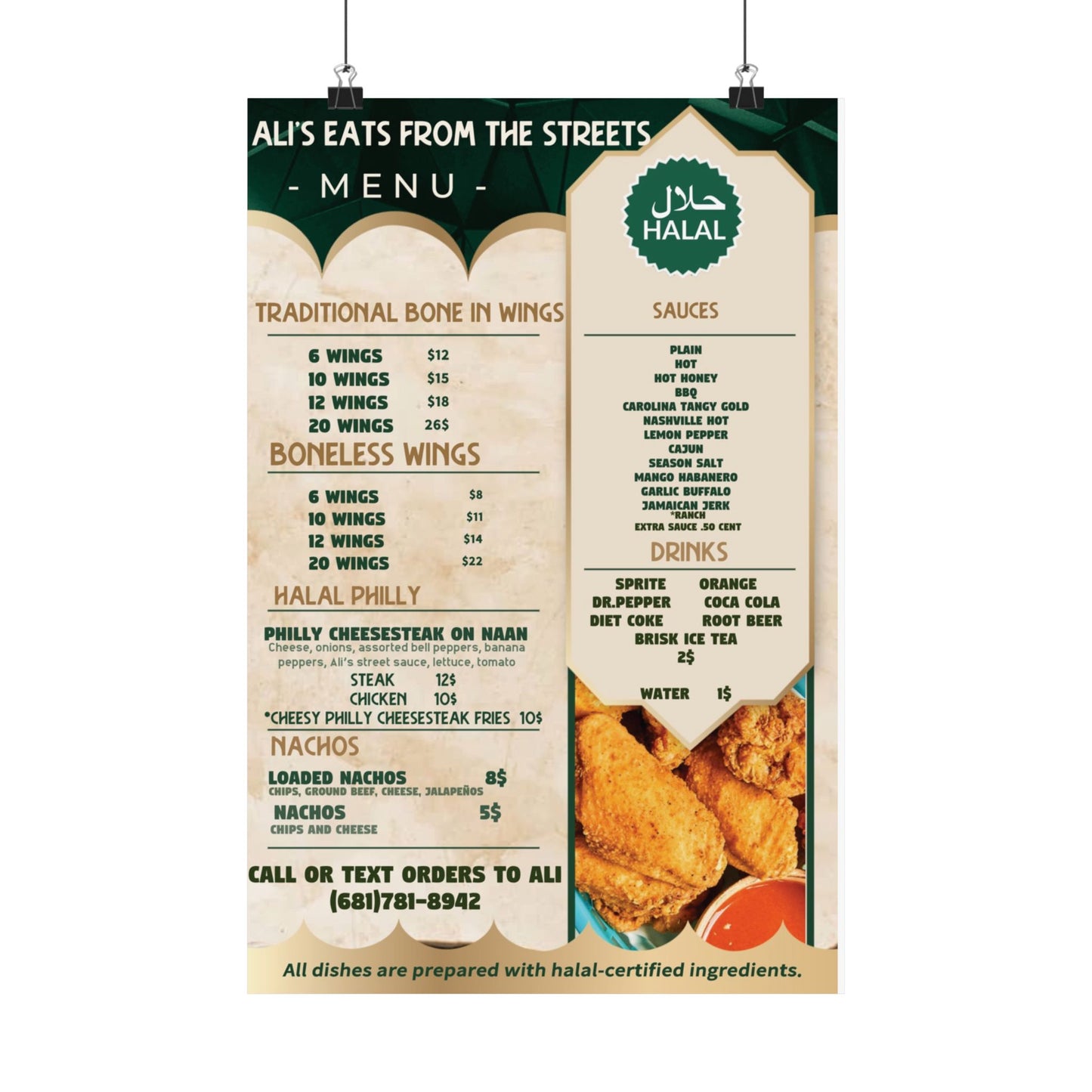 Ali's Eats from the streets- Menu 2
