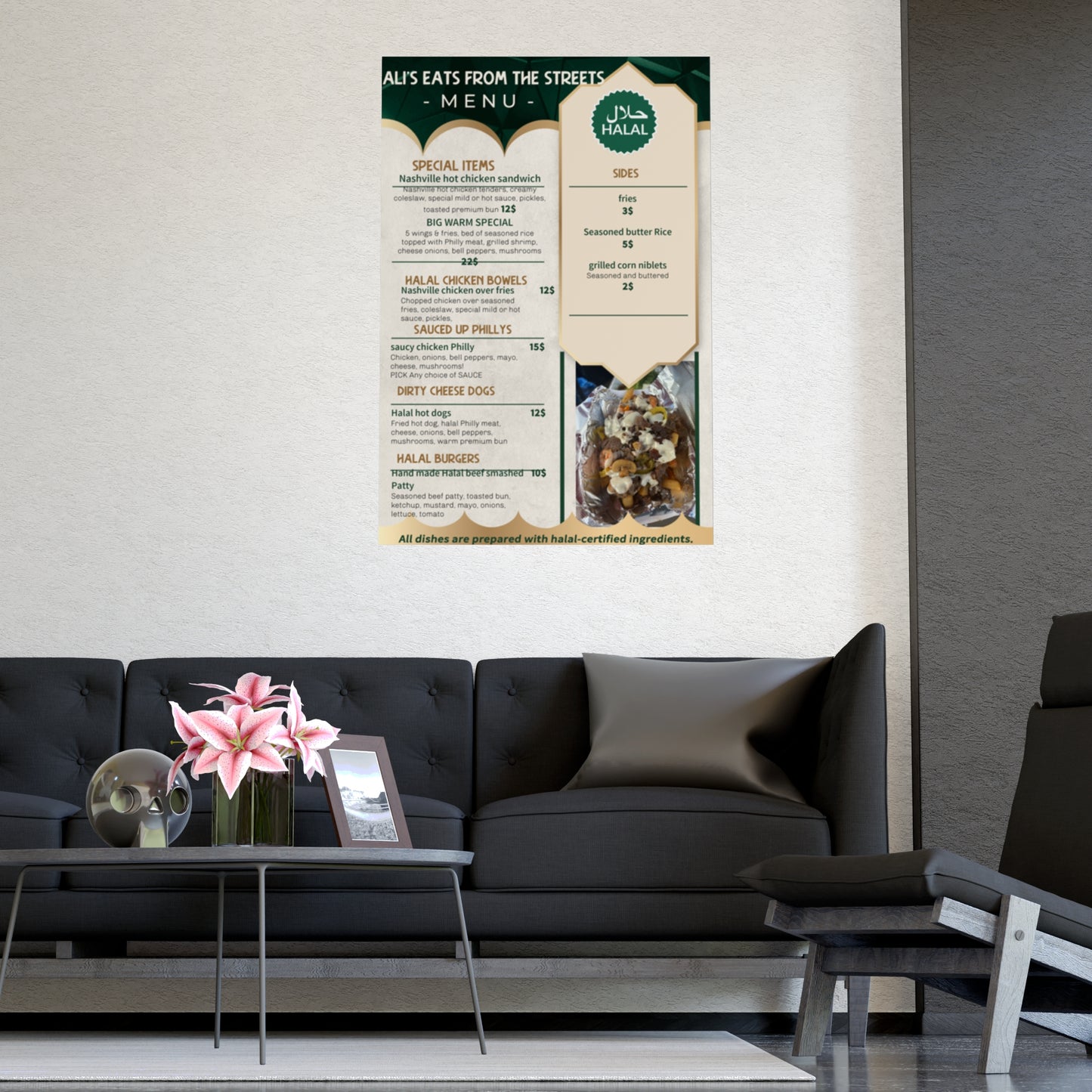 Ali's Eats From the Streets- Menu Poster 1