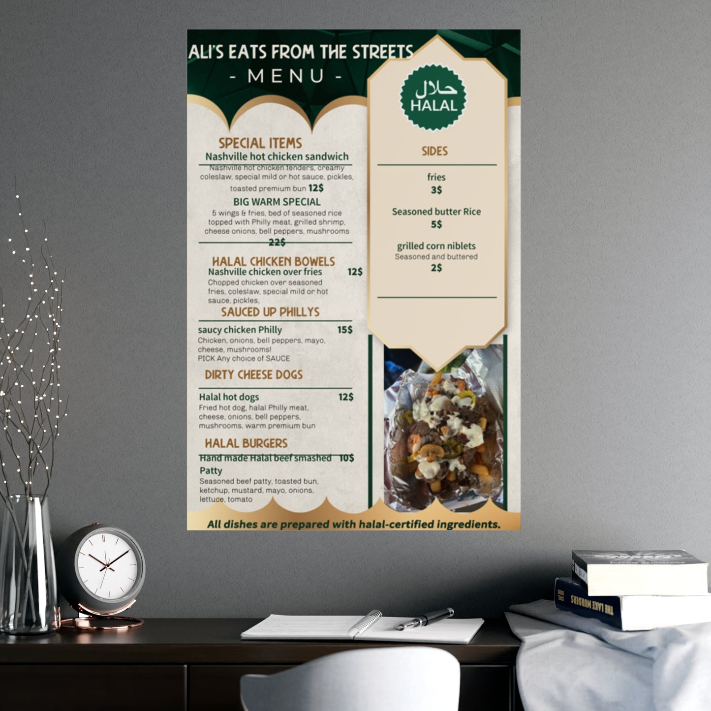 Ali's Eats From the Streets- Menu Poster 1