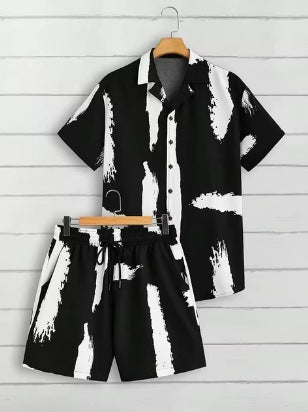 Short Sleeve Men's Summer Beach Shirt & Shorts