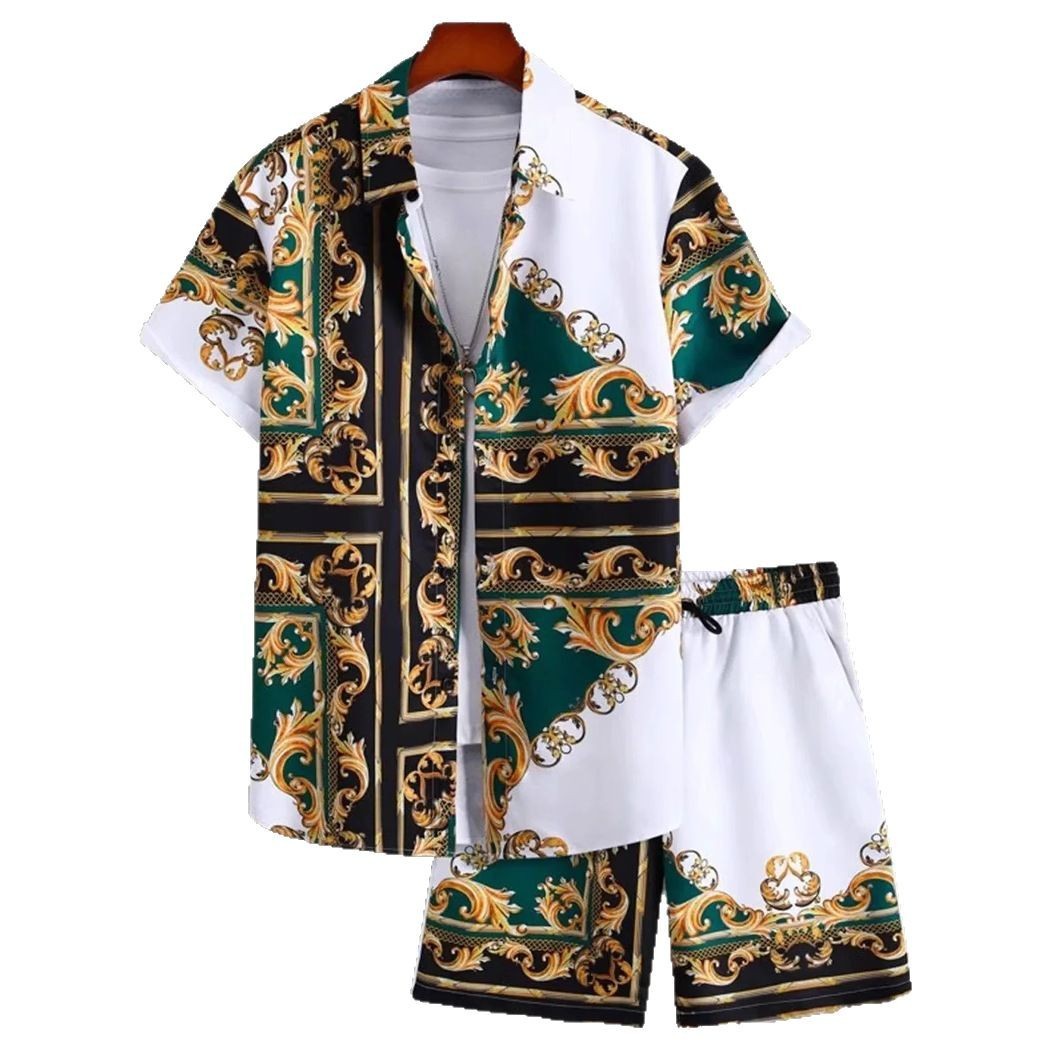 Short Sleeve Men's Summer Beach Shirt & Shorts