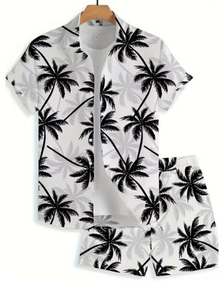 Short Sleeve Men's Summer Beach Shirt & Shorts