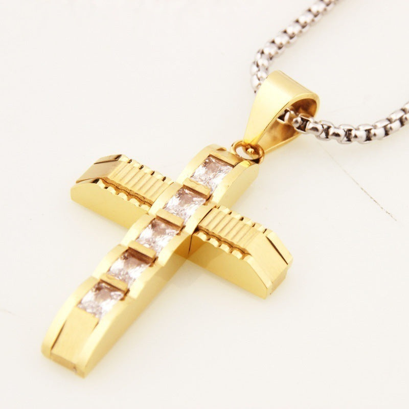 GraveBreaker Curved Cross  Necklace