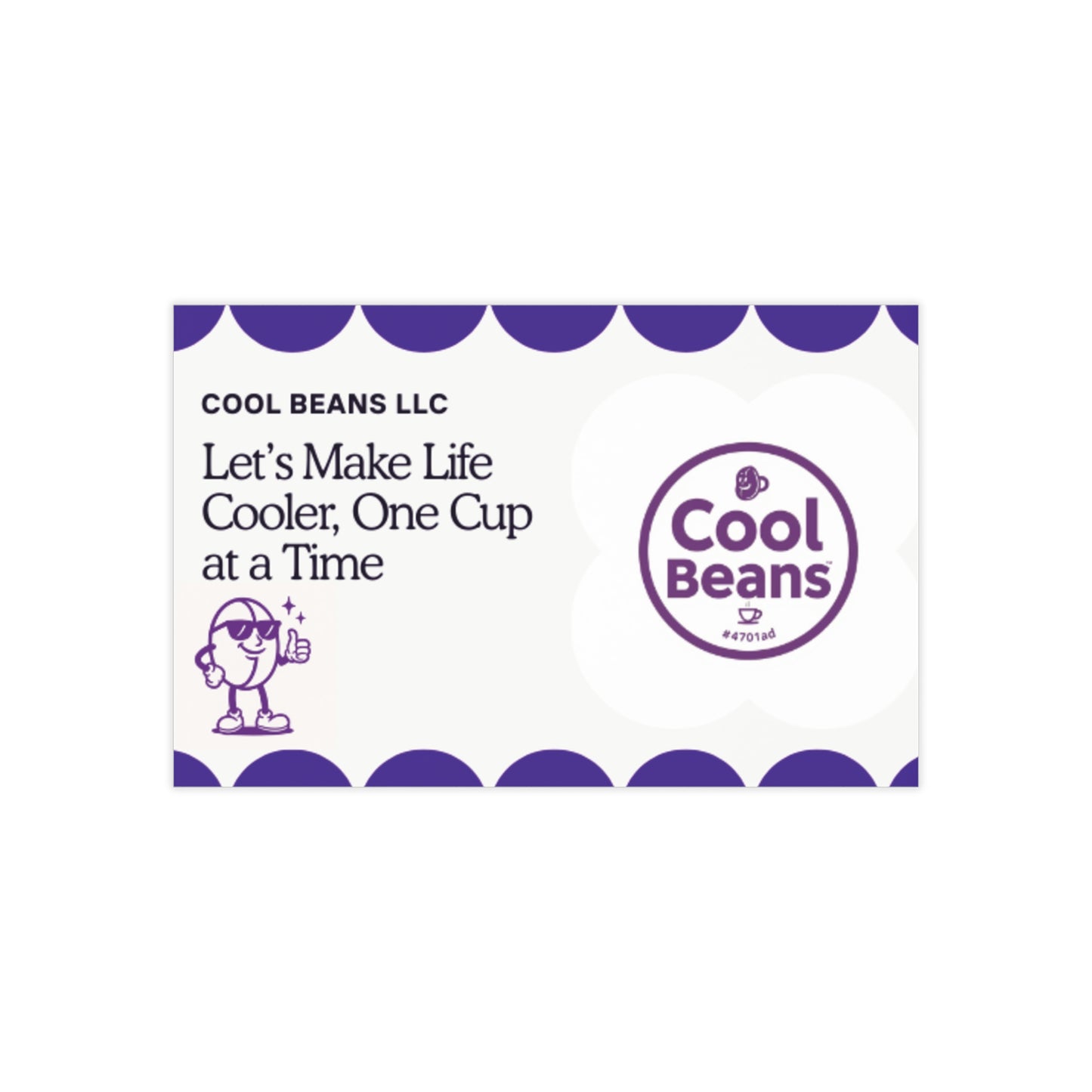 Cool Beans LLC -  Graphic Business Cards (2-sided 100 pcs)