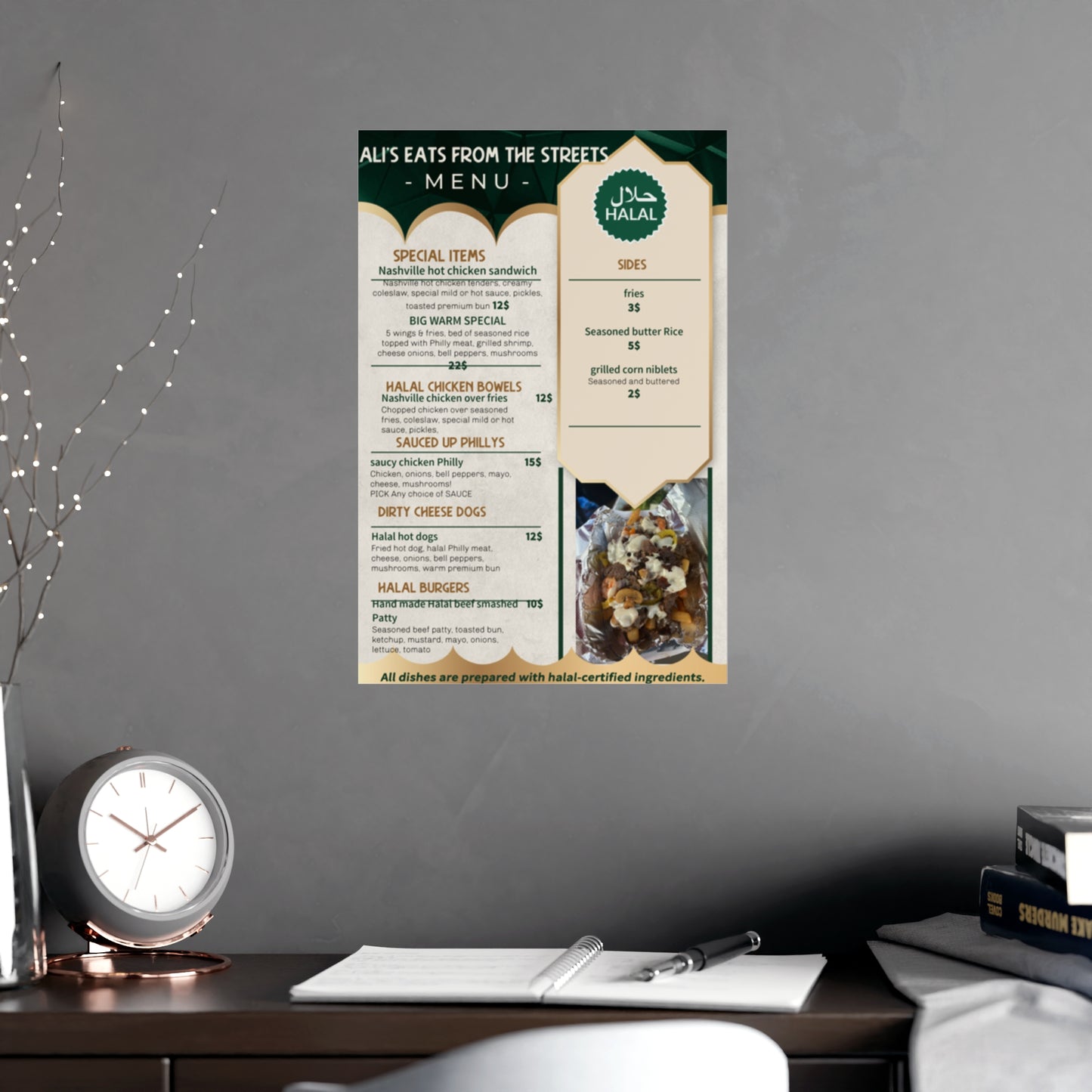 Ali's Eats From the Streets- Menu Poster 1