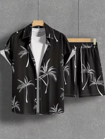 Short Sleeve Men's Summer Beach Shirt & Shorts