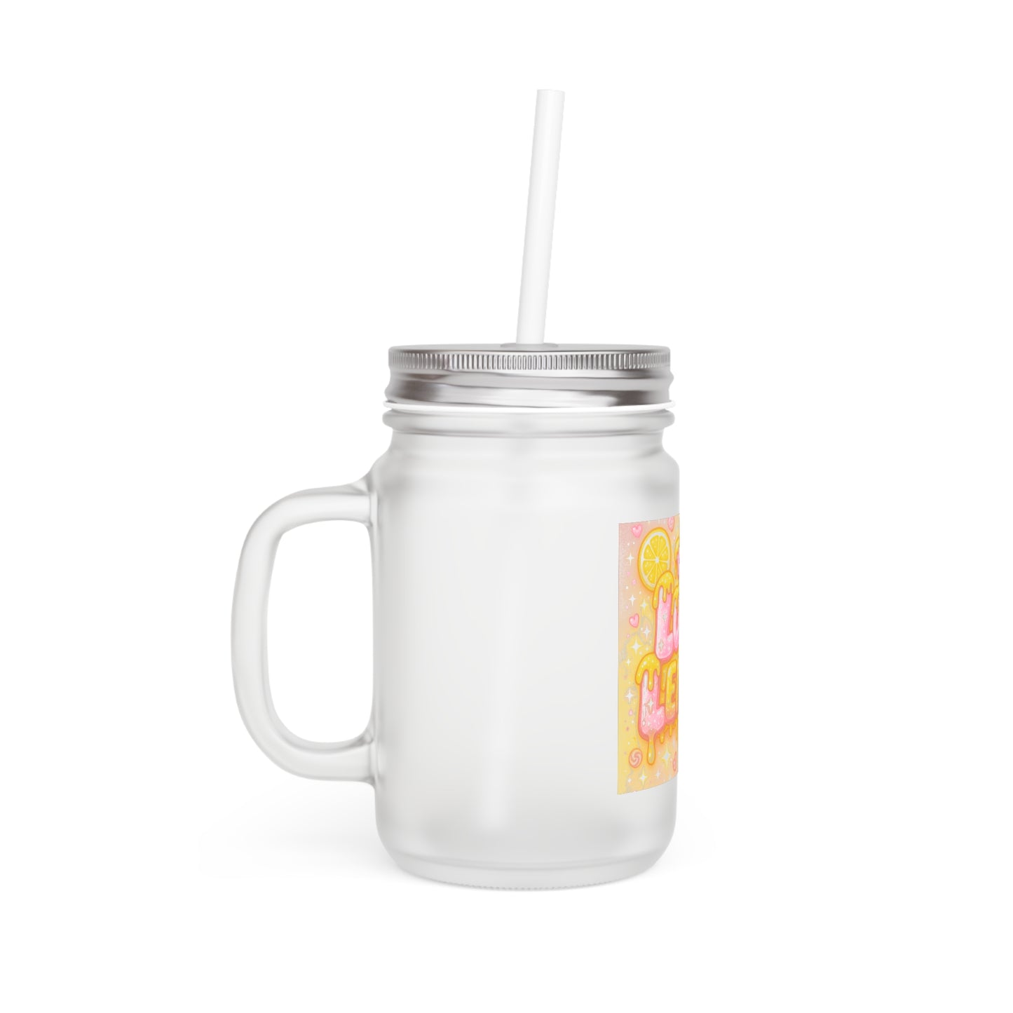 The Lucky Lemon Mason Jar W/ Lid & Straw