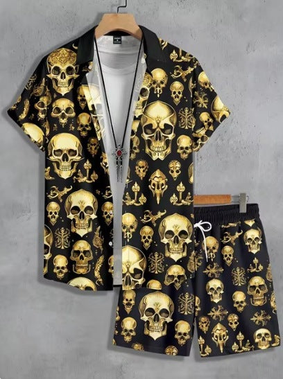 Short Sleeve Men's Summer Beach Shirt & Shorts