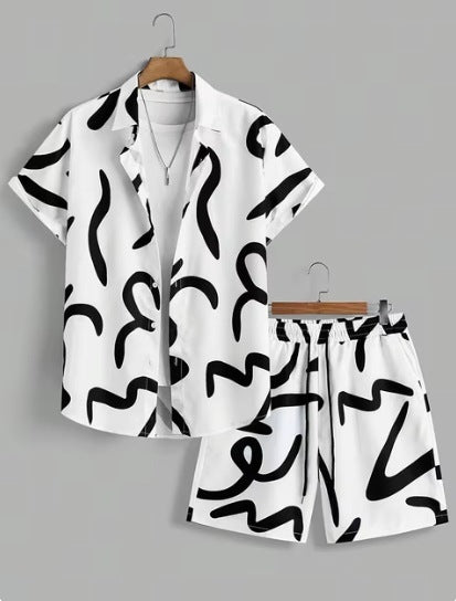 Short Sleeve Men's Summer Beach Shirt & Shorts