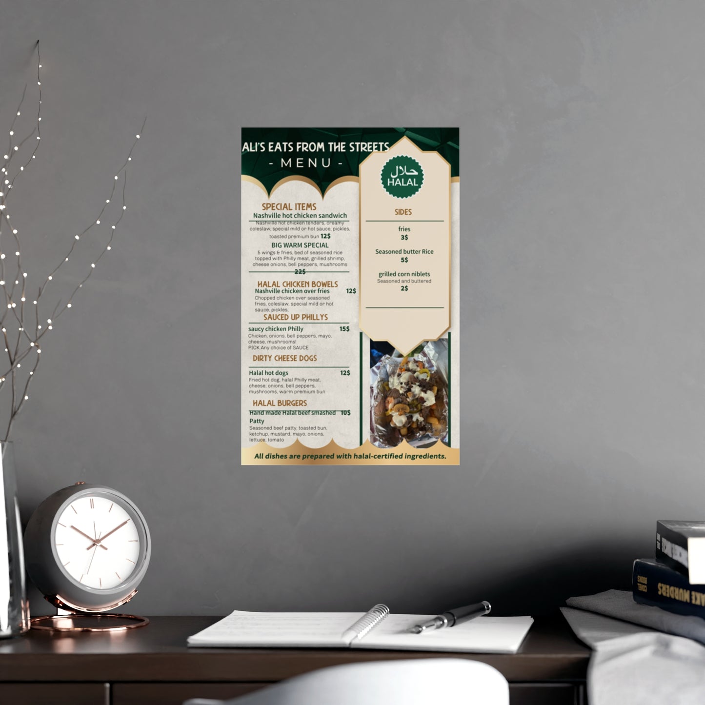 Ali's Eats From the Streets- Menu Poster 1