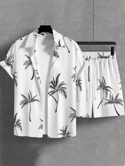 Short Sleeve Men's Summer Beach Shirt & Shorts