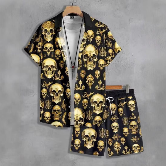Short Sleeve Men's Summer Beach Shirt & Shorts
