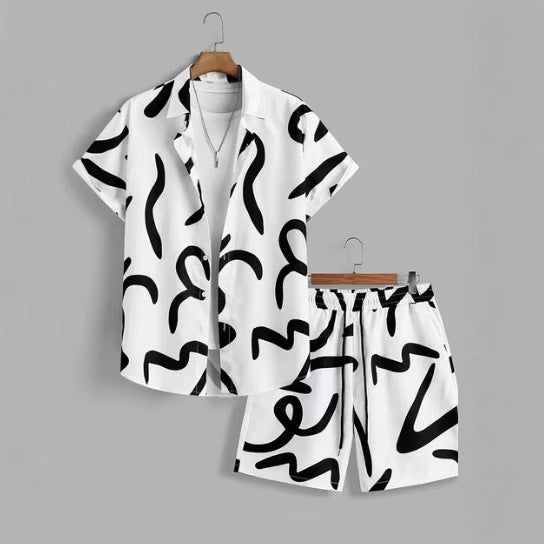 Short Sleeve Men's Summer Beach Shirt & Shorts