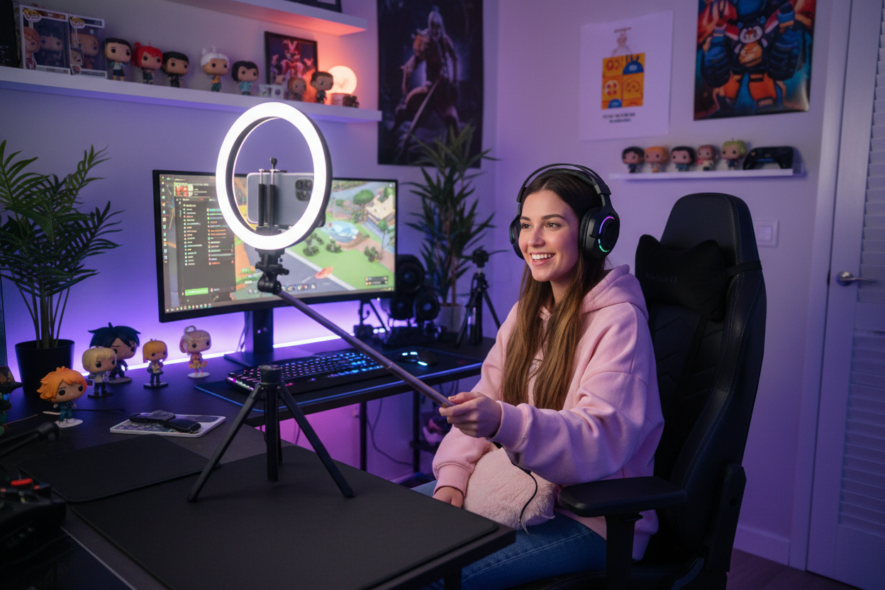 Lifestyle - streamer bedroom setup