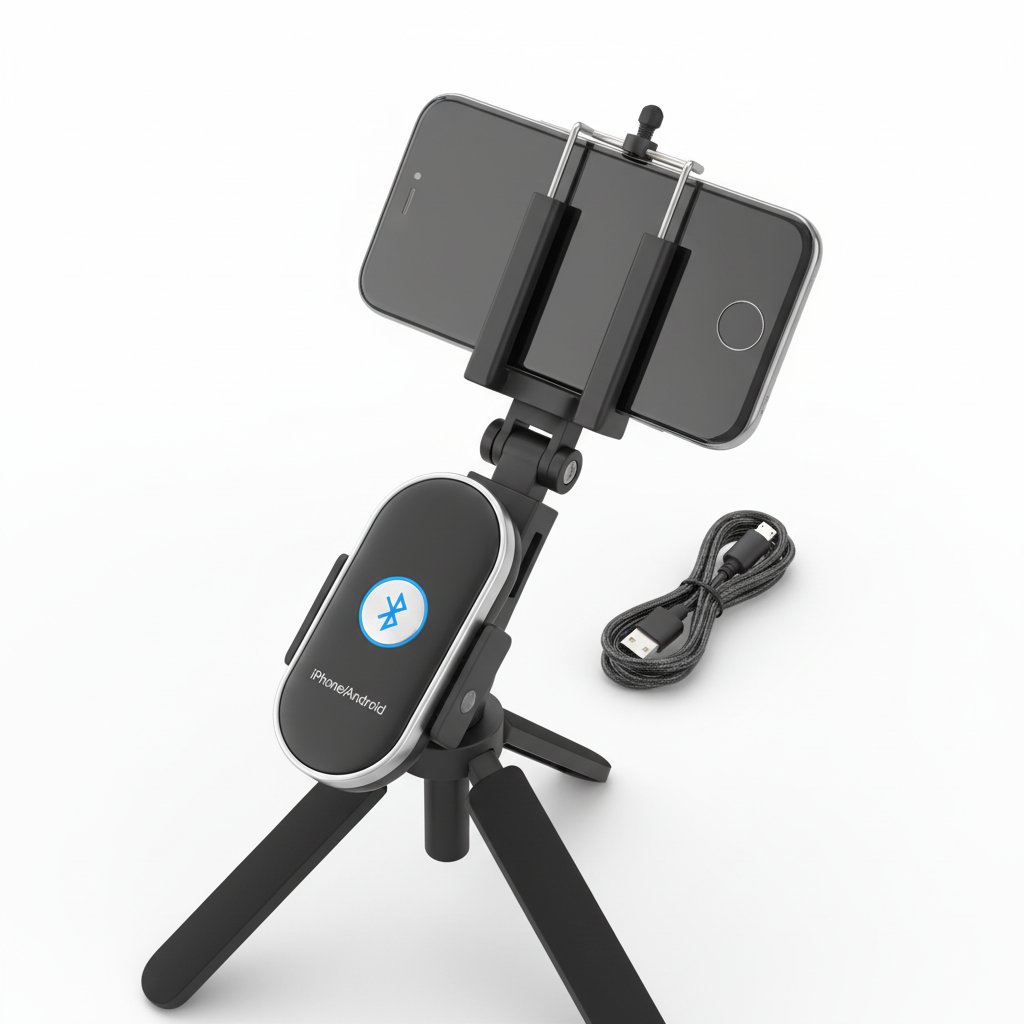 Selfie Stick Tripod With  Bluetooth Remote For IPhone And Android Phones