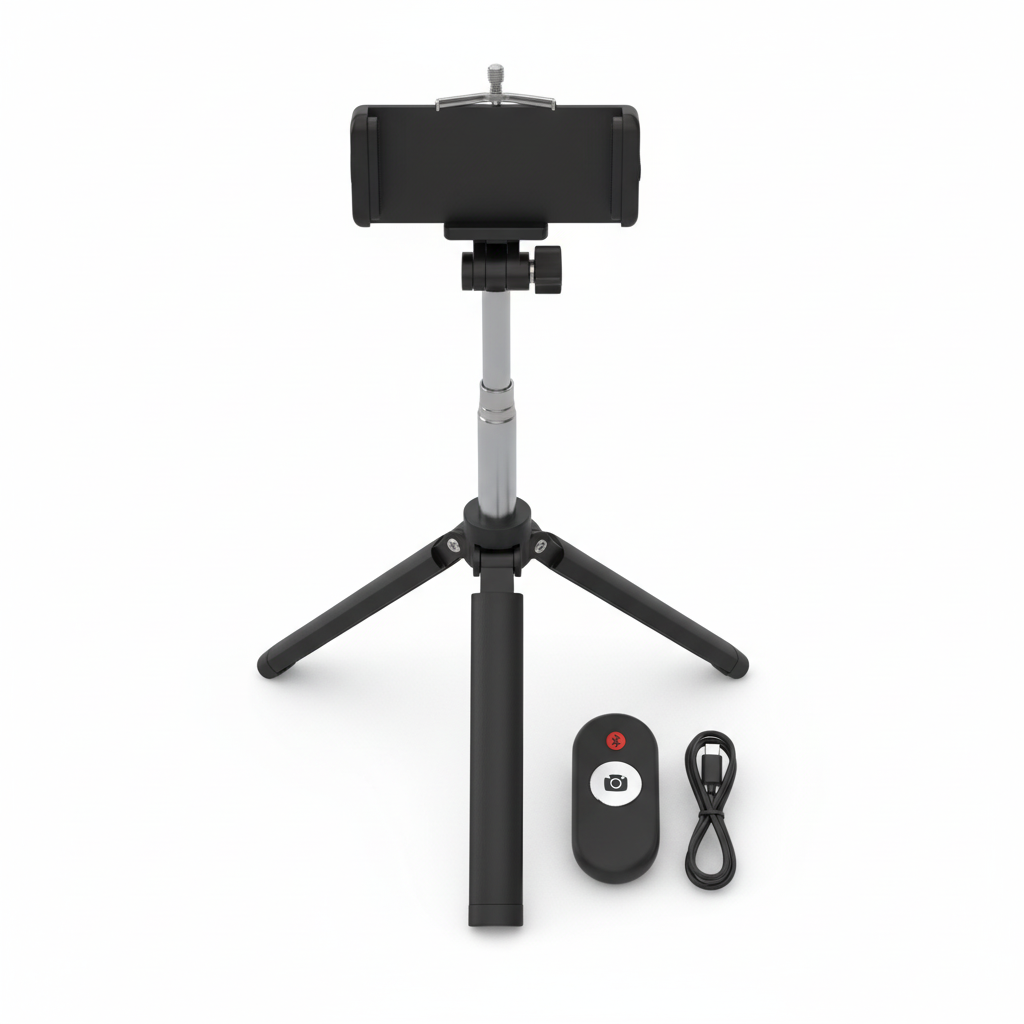 Selfie Stick Tripod With  Bluetooth Remote For IPhone And Android Phones