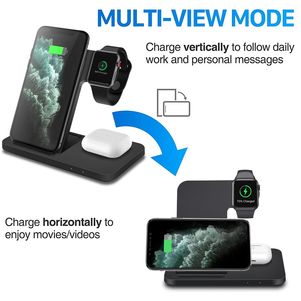 NovaDock(2.0) – 3-in-1 Turbo Wireless Charger